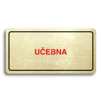 Piktogram "UČEBNA" - zlatá tabulka - barevný tisk