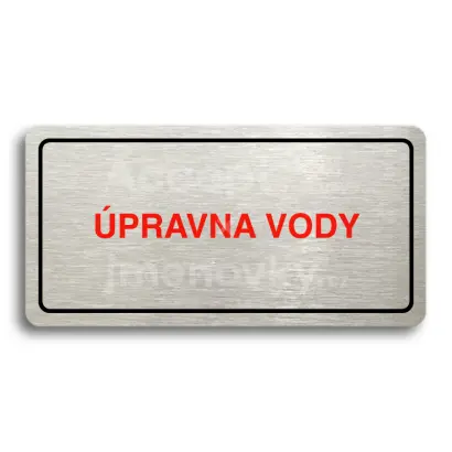 Piktogram "ÚPRAVNA VODY" - stříbrná tabulka - barevný tisk