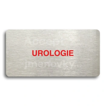 Piktogram "UROLOGIE" - stříbrná tabulka - barevný tisk bez rámečku