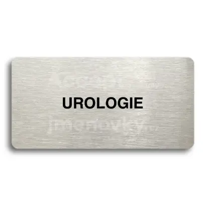 Piktogram "UROLOGIE" - stříbrná tabulka - černý tisk bez rámečku