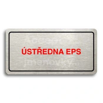 Piktogram "ÚSTŘEDNA EPS" - stříbrná tabulka - barevný tisk