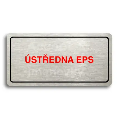 Piktogram "ÚSTŘEDNA EPS" - stříbrná tabulka - barevný tisk