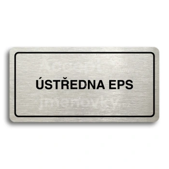Piktogram "ÚSTŘEDNA EPS" - stříbrná tabulka - černý tisk