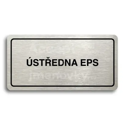 Piktogram "ÚSTŘEDNA EPS" - stříbrná tabulka - černý tisk
