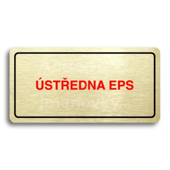 Piktogram "ÚSTŘEDNA EPS" - zlatá tabulka - barevný  tisk