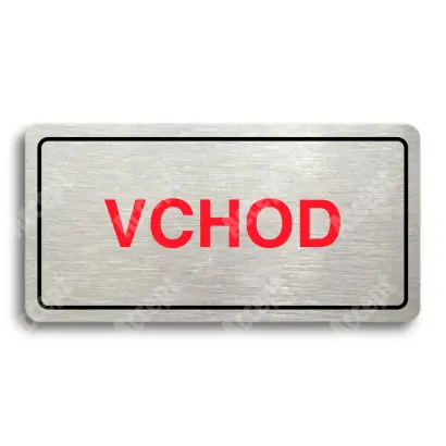 Piktogram "VCHOD" - stříbrná tabulka - barevný tisk