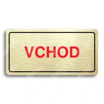 Piktogram "VCHOD" - zlatá tabulka - barevný tisk