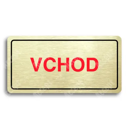 Piktogram "VCHOD" - zlatá tabulka - barevný tisk