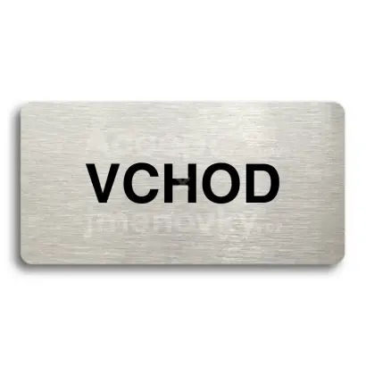 Piktogram "VCHOD" - stříbrná tabulka - černý tisk bez rámečku