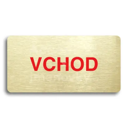 Piktogram "VCHOD" - zlatá tabulka - barevný tisk bez rámečku