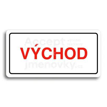 Piktogram "VÝCHOD" - bílá tabulka - barevný tisk