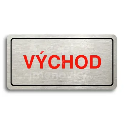 Piktogram "VÝCHOD" - stříbrná tabulka - barevný tisk
