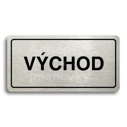 Piktogram "VÝCHOD" - stříbrná tabulka - černý tisk