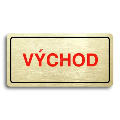 Piktogram "VÝCHOD" - zlatá tabulka - barevný tisk