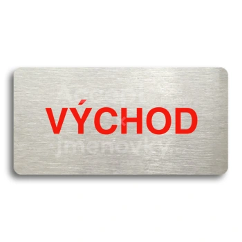 Piktogram "VÝCHOD" - stříbrná tabulka - barevný tisk bez rámečku
