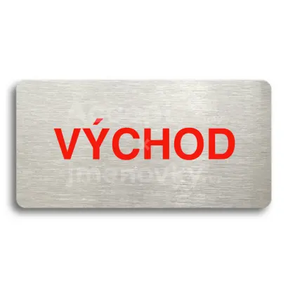 Piktogram "VÝCHOD" - stříbrná tabulka - barevný tisk bez rámečku