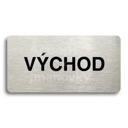Piktogram "VÝCHOD" - stříbrná tabulka - černý tisk bez rámečku