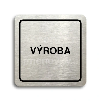 Piktogram "výroba" - stříbrná tabulka - černý tisk