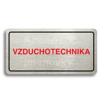 Piktogram "VZDUCHOTECHNIKA" - stříbrná tabulka - barevný tisk