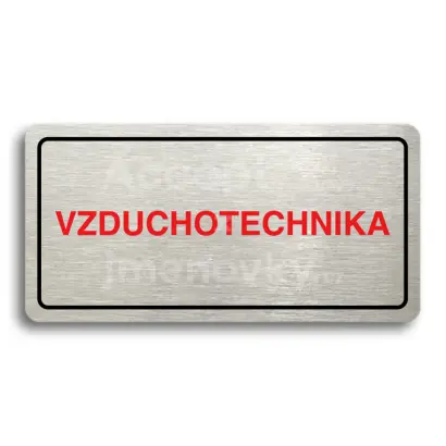 Piktogram "VZDUCHOTECHNIKA" - stříbrná tabulka - barevný tisk