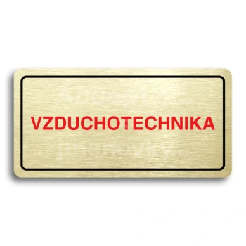 Piktogram "VZDUCHOTECHNIKA" - zlatá tabulka - barevný tisk