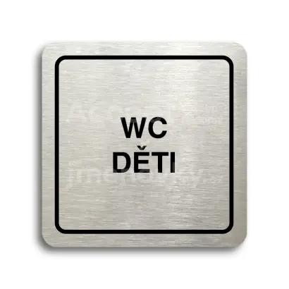 Piktogram "WC děti" - stříbrná tabulka - černý tisk