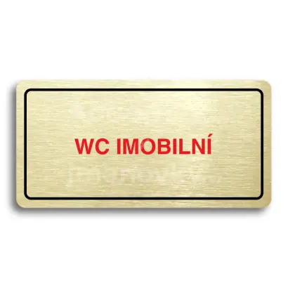 Piktogram "WC IMOBILNÍ" - zlatá tabulka - barevný tisk
