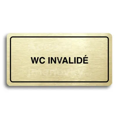 Piktogram "WC INVALIDÉ" - zlatá tabulka - černý tisk