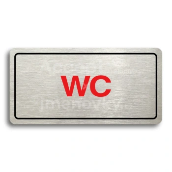 Piktogram "WC" - stříbrná tabulka - barevný tisk