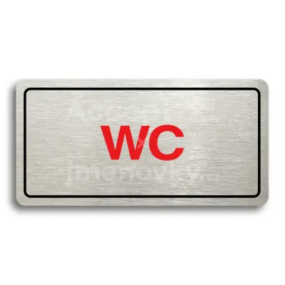 Piktogram "WC" - stříbrná tabulka - barevný tisk