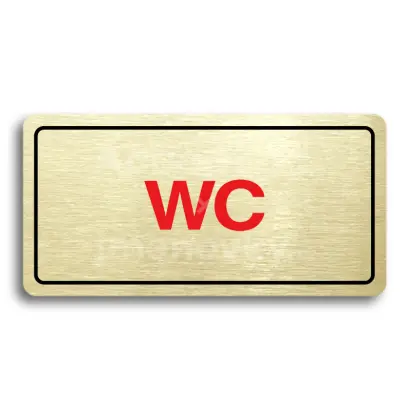 Piktogram "WC" - zlatá tabulka - barevný tisk