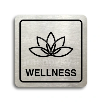 Piktogram "wellness II" - stříbrná tabulka - černý tisk