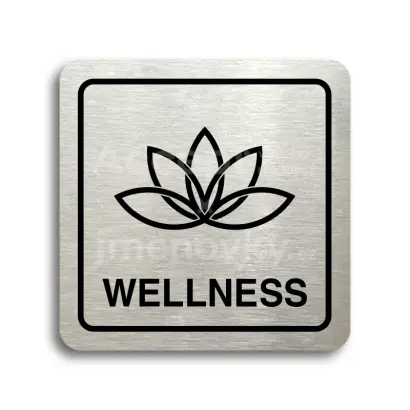 Piktogram "wellness II" - stříbrná tabulka - černý tisk