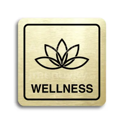 Piktogram "wellness II" - zlatá tabulka - černý tisk