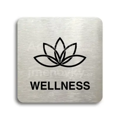 Piktogram "wellness II" - stříbrná tabulka - černý tisk bez rámečku