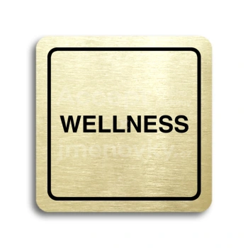 Piktogram "wellness" - zlatá tabulka - černý tisk
