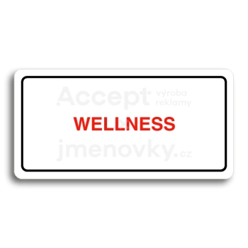 Piktogram "WELLNESS" - bílá tabulka - barevný tisk