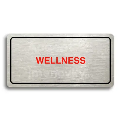Piktogram "WELLNESS" - stříbrná tabulka - barevný tisk