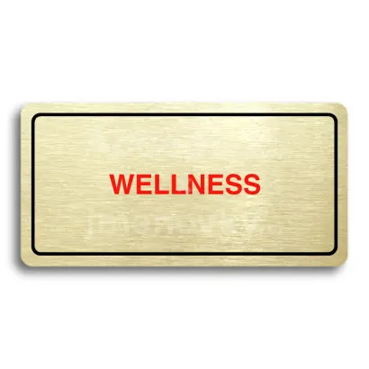 Piktogram "WELLNESS" - zlatá tabulka - barevný tisk