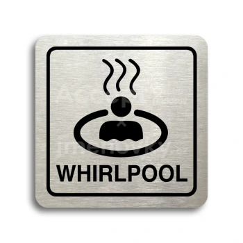 Piktogram "whirlpool II" - stříbrná tabulka - černý tisk