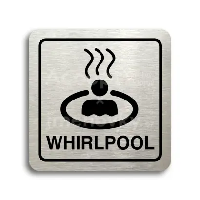 Piktogram "whirlpool II" - stříbrná tabulka - černý tisk