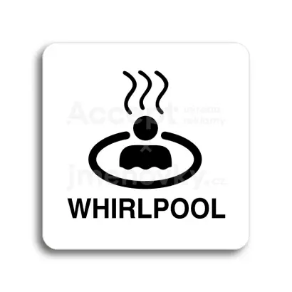 Piktogram "whirlpool II" - bílá tabulka - černý tisk bez rámečku