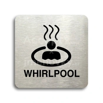 Piktogram "whirlpool II" - stříbrná tabulka - černý tisk bez rámečku