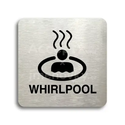 Piktogram "whirlpool II" - stříbrná tabulka - černý tisk bez rámečku
