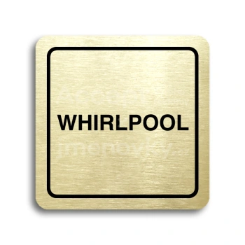 Piktogram "whirlpool" - zlatá tabulka - černý tisk