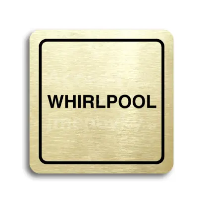 Piktogram "whirlpool" - zlatá tabulka - černý tisk