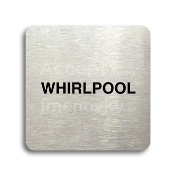 Piktogram "whirlpool" - stříbrná tabulka - černý tisk bez rámečku