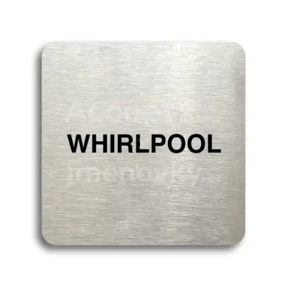 Piktogram "whirlpool" - stříbrná tabulka - černý tisk bez rámečku