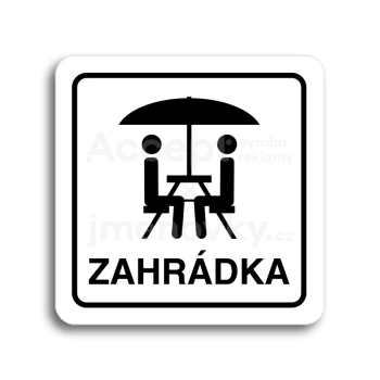 Piktogram "zahrádka II" - bílá tabulka - černý tisk