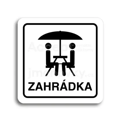 Piktogram "zahrádka II" - bílá tabulka - černý tisk